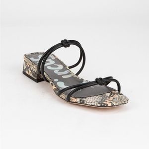 CIRCUS BY SAM EDELMAN Jay Womens Black & Snake Print Sandals